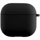 Силіконовий футляр з мікрофіброю для AirPods 3 чорний з карабіном - зображення 1