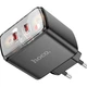 Зарядний пристрій Hoco CS43A 45Вт 2 порти USB Type-C чорне для швидкого заряджання пристроїв - зображення 3
