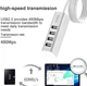 USB-хаб Hoco HB1C 4 в 1 Type-C на 4 порти USB 3.0 сірий алюмінієвий сплав швидкість до 5 Гбіт/с - зображення 6