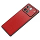 Текстурована плівка iNobi Leather Червоний 0.26 мм захист корпусу смартфона універсальний - зображення 5
