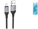 Кабель USB Micro 2.4A 1м чорний нейлон Hoco X102 для заряджання та передачі даних - зображення 5