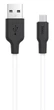 Кабель USB Micro 1 м 2,4 А чорно-білий силікон Hoco X21 Plus для заряджання та синхронізації - зображення 6