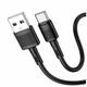 Кабель USB Type-C Hoco X83 1м 3А чорний для заряджання та передачі даних з PVC із захистом від зламів - зображення 1