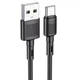 Кабель USB Type-C Hoco X83 1м 3А чорний для заряджання та передачі даних з PVC із захистом від зламів - зображення 4