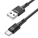 Кабель USB Type-C Hoco X83 1м 3А чорний для заряджання та передачі даних з PVC із захистом від зламів - зображення 6