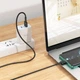 Кабель USB Type-C Hoco X83 1м 3А чорний для заряджання та передачі даних з PVC із захистом від зламів - зображення 8