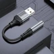 Перехідник Hoco LS36 USB to AUX 3.5mm female 12см чорний з підтримкою мікрофона та управління - зображення 8