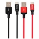 Кабель USB Micro 1м Hoco X14 Times Speed ​​чорний метал текстильна обплетення - зображення 2