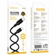 Кабель USB Type-C to Type-C 60W 3м силиконовый черный Borofone BX113 для быстрой зарядки и передачи данных - изображение 2
