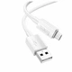 Кабель USB Micro 2.4A 1м білий Hoco X107 пластик для заряджання та передачі даних - зображення 1