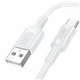 Кабель USB Type-C 3A 1м белый PVC для зарядки и синхронизации Borofone BX111 - изображение 1