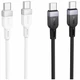 Кабель USB Type-C to Type-C 60W 1м черный Hoco X109 силиконовый для зарядки и передачи данных - изображение 2