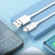 Кабель USB Type-C 1м 3А силиконовый белый Hoco X87 Magic для зарядки и передачи данных - изображение 6