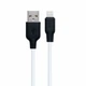 Кабель USB Hoco X21 Plus Lightning 0.25м 3А чорно-білий силіконовий для заряджання та синхронізації - зображення 1
