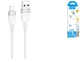 Кабель USB Lightning 2.4A 1м білий силікон Hoco X109 для заряджання та синхронізації - зображення 5
