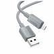 Кабель USB Micro 2.4A 1м серый Hoco X107 пластик - изображение 1