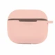 Силіконовий футляр з карабіном для AirPods 3 80х90х30мм колір 12.Pink - зображення 1
