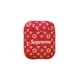 Футляр для навушників Airpods 1 2 пластиковий силіконовий червоний Supreme Red з карабіном - зображення 8
