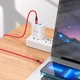 Кабель USB Type-C 60Вт 1м 3А нейлон червоний Hoco X89 Wind - зображення 7