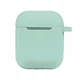 Силіконовий футляр з карабіном для AirPods 1 2 колір 21.Sea blue товщиною 30 мм вагою 11 г - зображення 1
