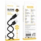 Кабель USB Type-C 3A 3м силіконовий чорний Borofone BX113 для заряджання та передачі даних - зображення 2