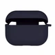 Силіконовий футляр з мікрофіброю для AirPods Pro 08.Dark blue з карабіном. - зображення 1