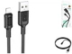 Кабель USB Lightning 2.4A 1м чорний ПВХ Borofone BX111 для заряджання та передачі даних - зображення 4