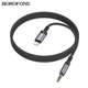 Кабель Aux Borofone BL24 Lightning 1м серый алюминиевый для подключения наушников к iPhone и iPad - изображение 6