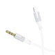 Кабель AUX 3.5 мм Lightning 1 м TPE белый для подключения наушников iPhone Borofone BL19 - изображение 5