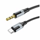 Кабель Aux Borofone BL19 Type-C 1м черный для подключения наушников и колонок с надежными коннекторами - изображение 1