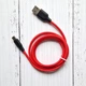 Кабель USB Type-C 1 м 3 А силіконовий чорно-червоний Hoco X21 Plus для заряджання та синхронізації - зображення 3
