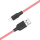 Кабель USB Lightning 1 м 2 4 А силиконовый черно-красный Hoco X21 Plus для зарядки и синхронизации - изображение 8