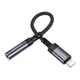 Перехідник Borofone BV24 Lightning AUX 3.5mm 15см сірий алюмінієвий сплав текстиль - зображення 6