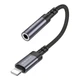 Перехідник Borofone BV24 Lightning AUX 3.5mm 15см сірий алюмінієвий сплав текстиль - зображення 7