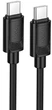 Кабель USB Type-C to Type-C 60W 1м силиконовый черный Hoco X122 - изображение 5