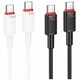Кабель USB Type-C to Type-C 60W 1м 3A чорний PVC Borofone BX110 - зображення 2