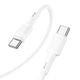 USB кабель Hoco X83 60Вт 1м Type-C to Type-C білий для заряджання та передачі даних - зображення 3