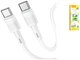 USB кабель Hoco X83 60Вт 1м Type-C to Type-C білий для заряджання та передачі даних - зображення 6