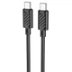 Кабель USB Type-C 60W 2m для заряджання та передачі даних чорний Hoco X88 Gratified - зображення 4