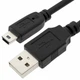 Кабель USB Type A to Mini 2м 2А черный пластиковый и металлический для подключения устройств - изображение 3