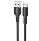 Кабель USB Type-C 3A 1м для заряджання та передачі даних чорний Borofone BX116 ПВХ - зображення 4