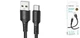Кабель USB Type-C 3A 1м для заряджання та передачі даних чорний Borofone BX116 ПВХ - зображення 5