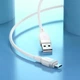 Кабель USB Micro 2.4A 1м силіконовий білий Hoco X109 для заряджання та синхронізації - зображення 6
