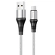 Кабель USB Hoco X50 Excellent Micro 1м 2.4А серый для зарядки и синхронизации устройств из пластика и металла - изображение 6