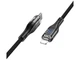 Кабель USB Type-C to Lightning 20W 1.2м чорний Hoco U115 Transparent для швидкого заряджання Apple пристроїв - зображення 4