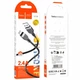 Кабель USB Lightning 2.4A 3м Чорний силікон Hoco X109 для заряджання та передачі даних - зображення 2