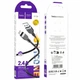 Кабель USB Lightning 2.4A 2м чорний силікон Hoco X109 для заряджання та передачі даних - зображення 2