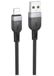Кабель USB Lightning 2.4A 2м чорний силікон Hoco X109 для заряджання та передачі даних - зображення 4