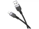 Кабель USB Lightning 2.4A 2м чорний силікон Hoco X109 для заряджання та передачі даних - зображення 5