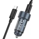 Автомобільний зарядний пристрій 12V АЗП Hoco Z57A Type-C to Type-C QC3.0 +PD 30W (графіт) - зображення 1